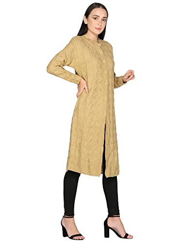 Image of HAUTEMODA Women Wollen Self Design Long Coat /Sweater for Winters