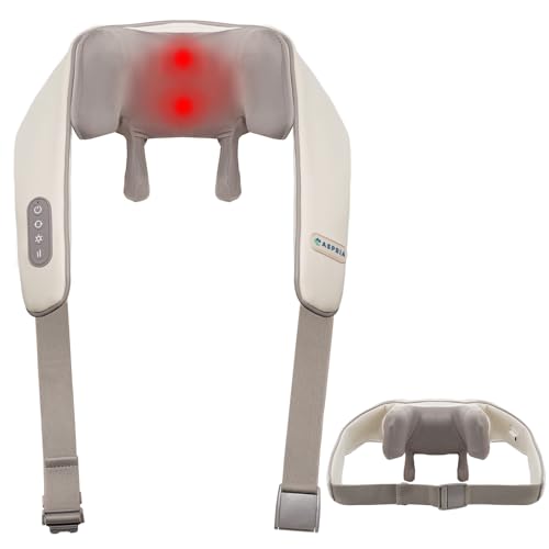 Aspria 5D Masseur Cervical Rechargeable, Shiatsu Masseur de Cou et d'épaules avec Chaleur, Massage...