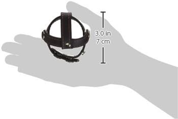 Doc Johnson Red's Black Leather - Cock Strap - 3 Piece Cock and Balls Divider