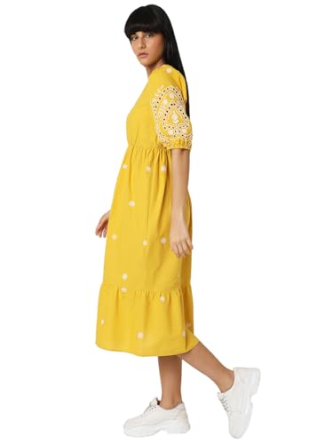 Image of VERO MODA Midi Fit and Flare Dress for Women