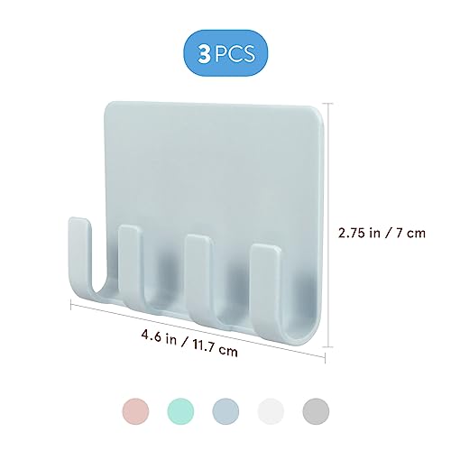 Ukcoco Cell Phone Wall Mount, 3 Pack Multi Purpose Plastic Phone Charging Dock Holder Shaving Razor Towel Hook Bracket For Smartphone Tablet Ereader (Mixed Color) #TOP6
