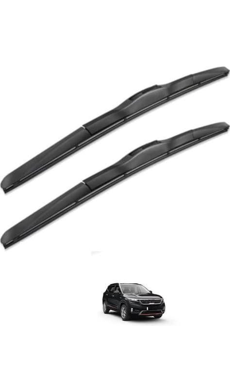 Image of Hybrid Wiper Blades Compatible with Kia Seltos(Pack of 2)