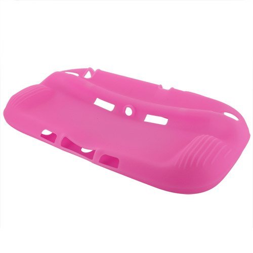 Skque Silicone Gel Protection Case Cover for Nintendo Wii U Gamepad, Pink