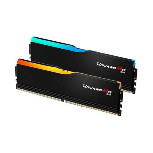 Image of G.SKILL Ripjaws M5 RGB (Intel XMP) 32GB (2 x 16GB) DDR5 5200MHz CL40-40-40-83 1.10V Desktop Memory RAM - F5-5200J4040A16GX2-RM5RK (Black)