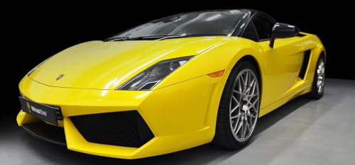 Image of HOME13 Yellow Vinyl Shine Car Wrap Sheet Sticker and Decal Roll Film Sticker Decal (12 x 36, Yellow Glossy Wrap)