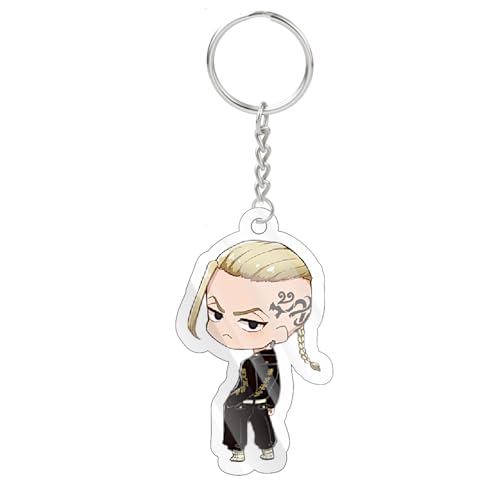 Image of Careflection Tokyo Revengers Keychain, Cartoon Anime Acrylic Collectible Key Ring Novelty Pendant Accessory for Anime Fans