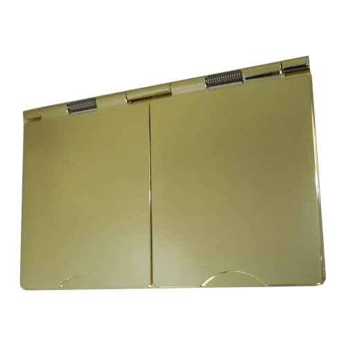 G&H 660B 2 Gang 5 Amp Polished Brass Floor Socket