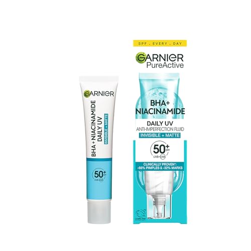 Garnier Sunscreen, With SPF50, Anti Imperfection Fluid, Prevents & Corrects Sun Damage, Invisible and Matte Finsih