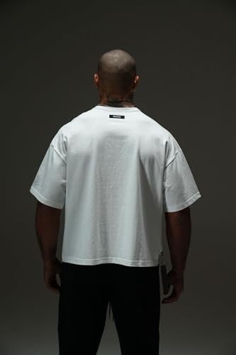 Fate Heavyweight Boxy Cropped Crewneck Tee for Men – 230 GSM Drop-Shoulder Cotton4