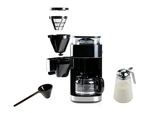 Domo Kaffeevollautomat für 12 Tassen mit Kegelmahlwerk für ganze Bohnen & Filterkaffee – Bild 4