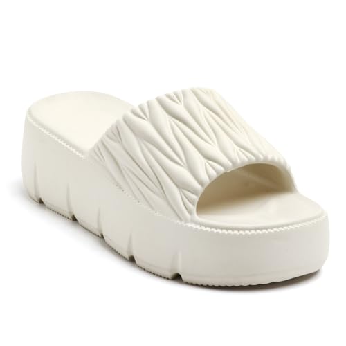 Image of EVA Women Slider | Lightweight Cushioned Slip-On Slides | Anti-Skid, Water-Friendly, Quick-Dry | Indoor /Outdoor Comfort