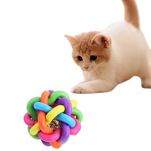Pups&PetsToy Ball with Bell, Pet Toy Cat Bell Ball Cat Toy with Bell Cat Jingle Balls for Cats Kitten, Plastic Cat Toys Jingle Balls Pounce Chase Rattle Ball Toys Random Color (4 Pcs) (B09YYNZV72) Amazon Price History, Amazon Price Tracker
