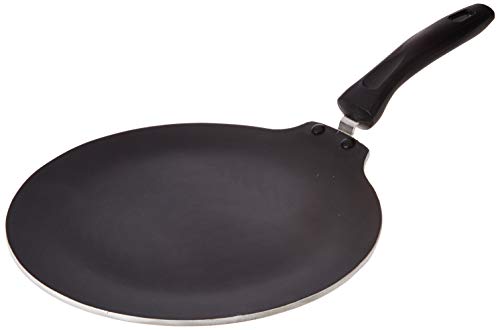Prestige TTK OMG DLX Induction Base Non-Stick Aluminium Flat Dosa Tawa, 280mm, Red