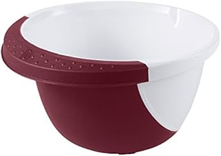 keeeper Mixing Bowl, Anti-Slip Design, 3.5 Litre, Carlotta, Wine Red