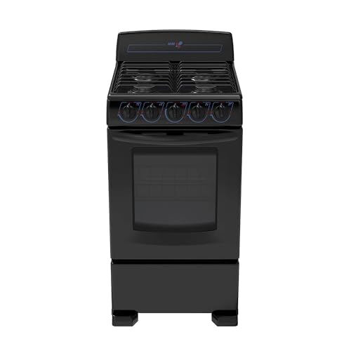 La Mejor Selección de Estufa Blanca los mejores 10. 41 Estufa de Piso IEM 20 Pulgadas, Easy Clean Max, 4 Quemadores, Color Negro, Modelo EI5020BAPN1