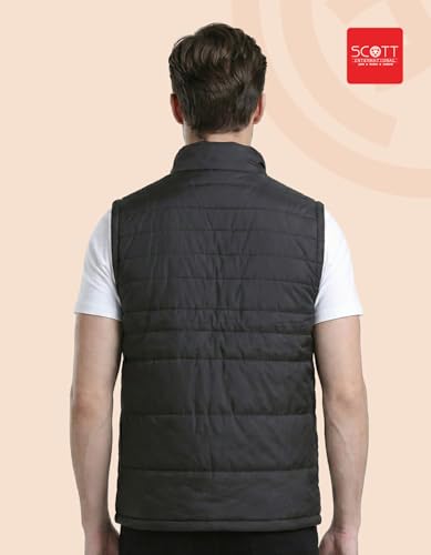 Image of Scott International Winter Puffer Jacket | Sleeveless Water Repellent Quilted Padded | Lightweight Winter Wear | Mens Jacket | Men's Polyester Sleeveless with Pocket | Jackets for Men Stylish
