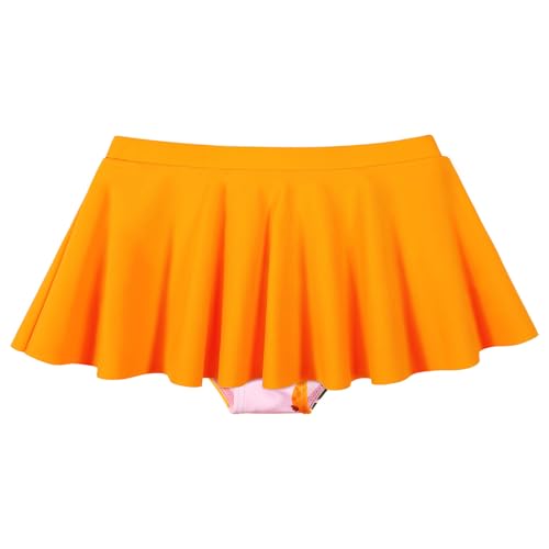 Image of BAOHULU Girls Two Piece Swimsuits Rash Guard Ruffle Bikini Skirt Short Sleeves Beach Dress Swimwear UPF 50+ 3-12Y