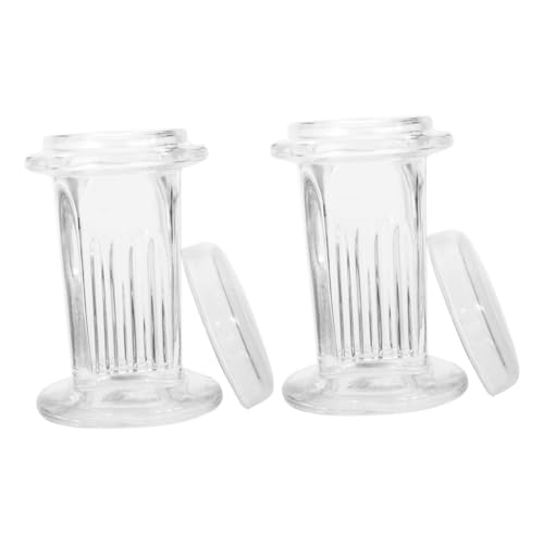 KICHOUSE Staining Jar Slide Jars 2 Pack Glass Staining Slide Jars 5-slide Capacity Lab Slide Staining Jar for Microscope