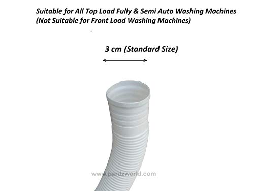 Image of PARDZWORLD Three Meter(3) Fully & Semi Automatic Toploading Washing Machine Flexible Waste Water Outlet Drain Hose Pipe /Extension Pipe (3m)