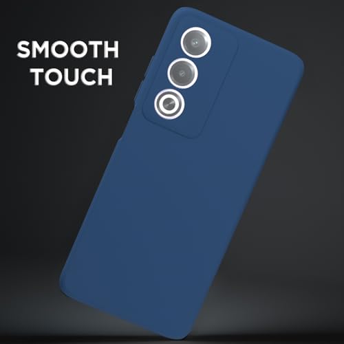 Image of Outlouders Back Cover for Oppo A3 Pro 5G | Camera Protection | Durable Soft Matte Silicone Bumper Case (Blue)