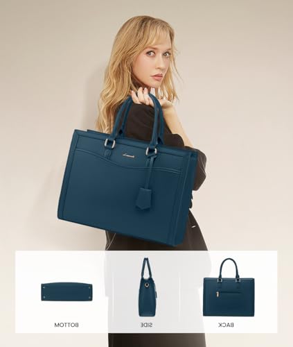 Image of LOVEVOOK Laptop Tote Bag for Women, Office Work Bag Briefcase fit for Laptop, Large Capacity Teacher Bag Handbag