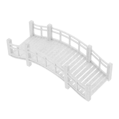 BEBEMOKO Puente de micro paisaje, decoración retro, figuras en miniatura, pequeño puente de jardín, mini decoración de jardín, accesorio de puente pequeño, puente de jardín vintage, puente pequeño,