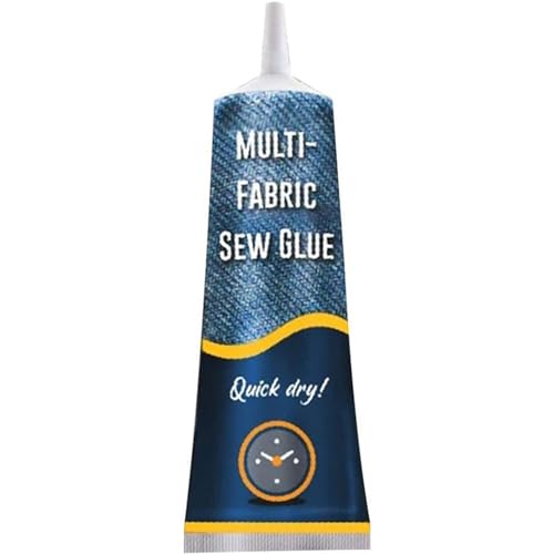 Makbeaty Cloth Repair Sew Glue,Stitch Liquid, Quick Drying Cloth Fabric Repair Glue, ripped fabric glue-Waterproof and heat-resistant,Washable for All Fabrics, Cotton, Denim, Leather(50ml)