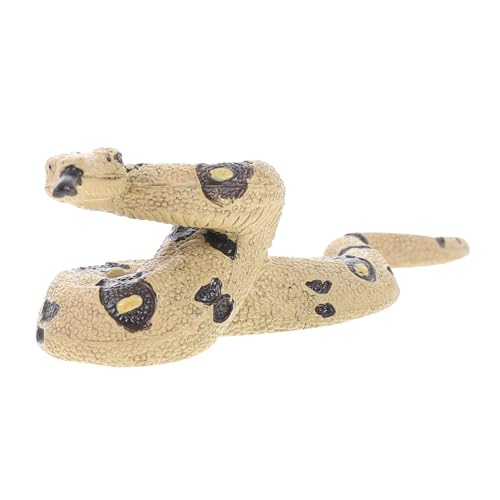 KOMBIUDA Juguete Boa Constrictor Serpiente Juguetes Modelo De Serpiente De Simulación Juguete Aterrador Adorno Modelo Serpiente Accesorio del Día De Los Inocentes Beige El Plastico