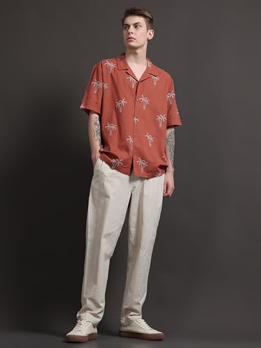 Image of StitchX Men's Airport Look Textured Seersucker Cotton Jogger Trousers S-4XL