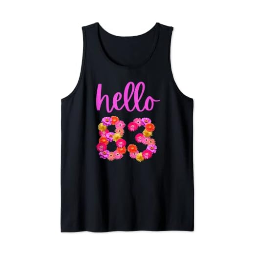 Flor de cumpleaños de 83 años Hola 83 Es mi cumpleaños 83 Camiseta sin Mangas