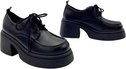 Image of Platform Loafers for Women,Womens Loafers Slip-ons Penny Loafers for Women Dressy Business Casual Shoes Black 7.5