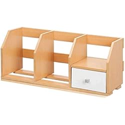 Cajones Estanteria Ikea Kallax Estantería, estantería para el hogar, estantería de escritorio con cajón deslizante y 3 secciones verticales, organizador de escritorio, estante de exhibición, estantería para suministros de oficina,
