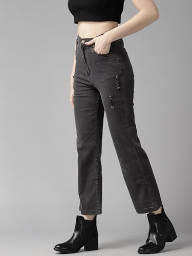 Image of GUTI Womens High Rise Crop Length Jeans()