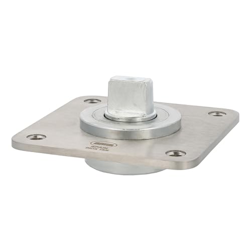 Amig - Juego de Bisagras para Puerta Pivotante | Ideal Puertas, Pantallas Giratorias, Abatibles, Batientes | Bisagra Oculta 360º | 170 x 30 mm y 172 x 23 mm | Cantos Cuadrados | Acero Inoxidable 18/8