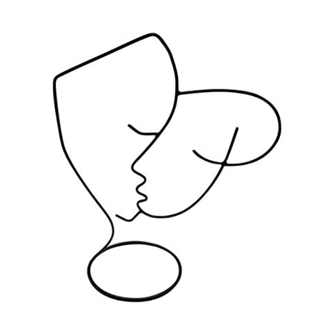 Figura decorativa LaLe Living Favori Caras en negro Cover