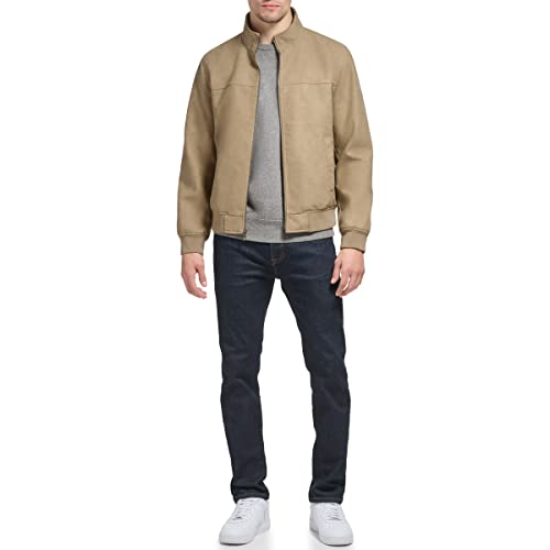 Tommy Hilfiger Men's Smooth Lamb Touch Faux Leather Unfilled Windbreaker Bomber Jacket2