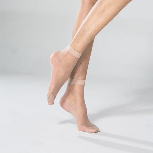 Mcool Mary 20 Pairs Womens Sheer Ankle Socks Nude Black Stocking Summer Ultra Thin Soft Silk Socks Cool for Women3