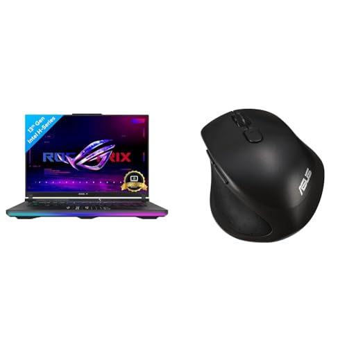 Image of ASUS ROG Strix Scar 16 (2023), Intel Core i9 13th Gen, 16 inch (40.64 cm) Mini-LED QHD+ 240Hz /3ms, 12GB RTX 4080, (32GB RAM /1TB SSD), G634JZ-NM057WS MW203 Mouse (Black)