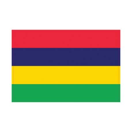 Autocollant Drapeau Mauritius Île Maurice sticker flag - Taille : 17 cm