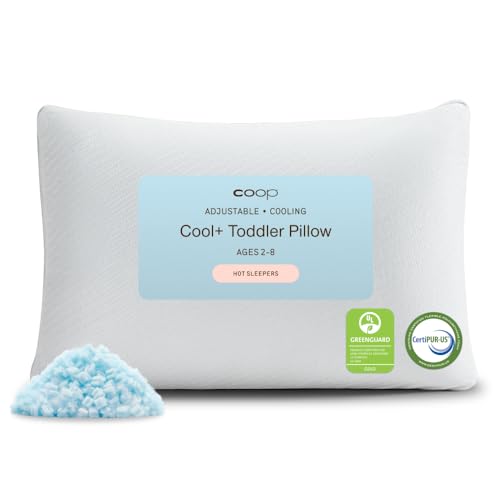 Coop Home Goods Cool+ Adjustable Cooling Toddler Pillow, 13x19, C...