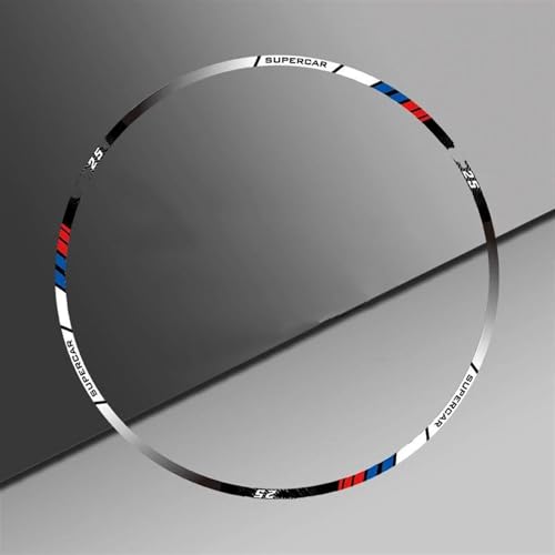 UJNHEQ Modische dekorative Aufkleber 17-Zoll-Motorradzubehör, Felgenaufkleber, Reflektierende Felgenabziehbilder, Zierleiste Für Ninja Für ZX-25R Für ZX 25R(Style 11)