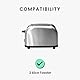 kwmobile Hülle für 2-Scheiben Toaster - Staubschutz Abdeckhaube - Toasterabdeckung in Schwarz Weiß Pusteblume Love - 19 x 20,3 x 28 cm