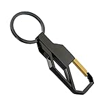 SYX MOTO Creative Personality Alloy Metal Keyfob Gift Car key chain,Gun Metal, for Men and Women