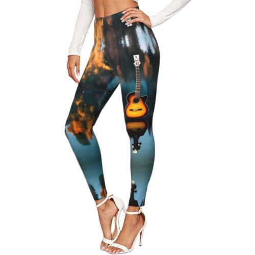 Leggings de compresión de guitarra para entrenar en el gimnasio o practicar yoga al aire libre