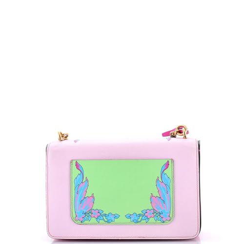 Pre-Loved Medusa Padlock Icon Flap Bag Printed Leather Medium, Print3