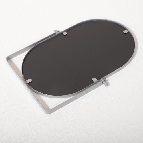 Espejo para maquillaje ovalado de escritorio con base metálica miniatura 5