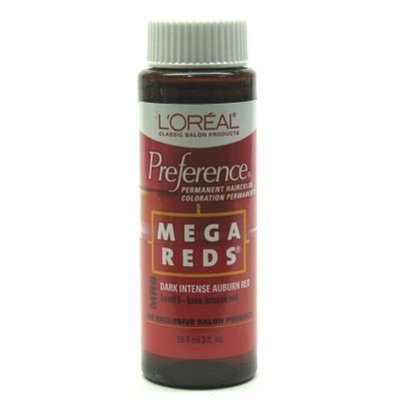 Loreal Preference #Mr6 Mega Red-Dk Intense Auburn Red (6 Pack)