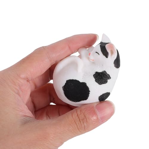 Figurita Decorativa Mini Gato Dormido de Plástico miniatura 2