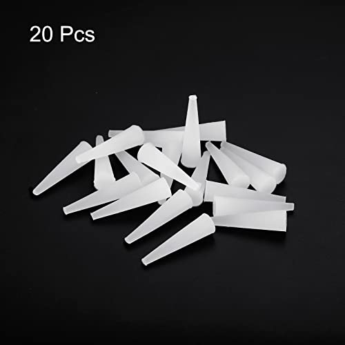 Image of MECCANIXITY Silicone Rubber Tapered Plug 2mm to 6mm Solid White for Powder Coating, Painting, Anodizing, Plating, Sandblasting, Laboratory Use 20 Pieces