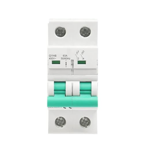 Riel DIN de 2 polos GYH8 63A interruptor de corte bipolar para cuadros de distribución 2